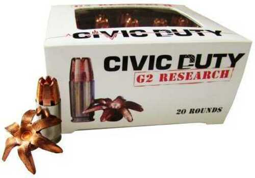 45 ACP 164 Grain Hollow Point 20 Rounds G2 Research Ammunition